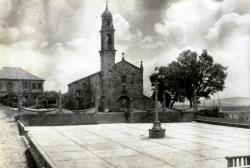 Praza da Igrexa de Forcarei, anos 70